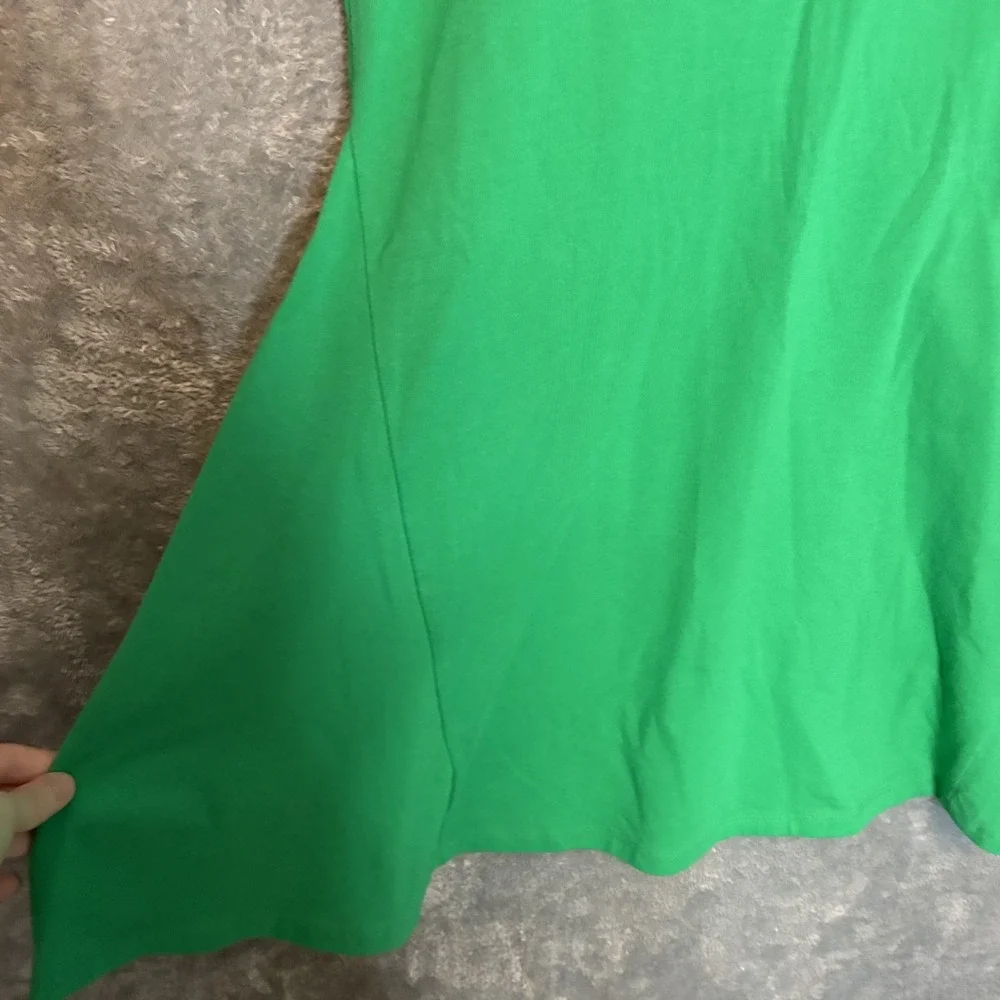 A New Day Womens Cozy Knit Sleeveless Skater Dress M Green Minimalist Sporty NWT